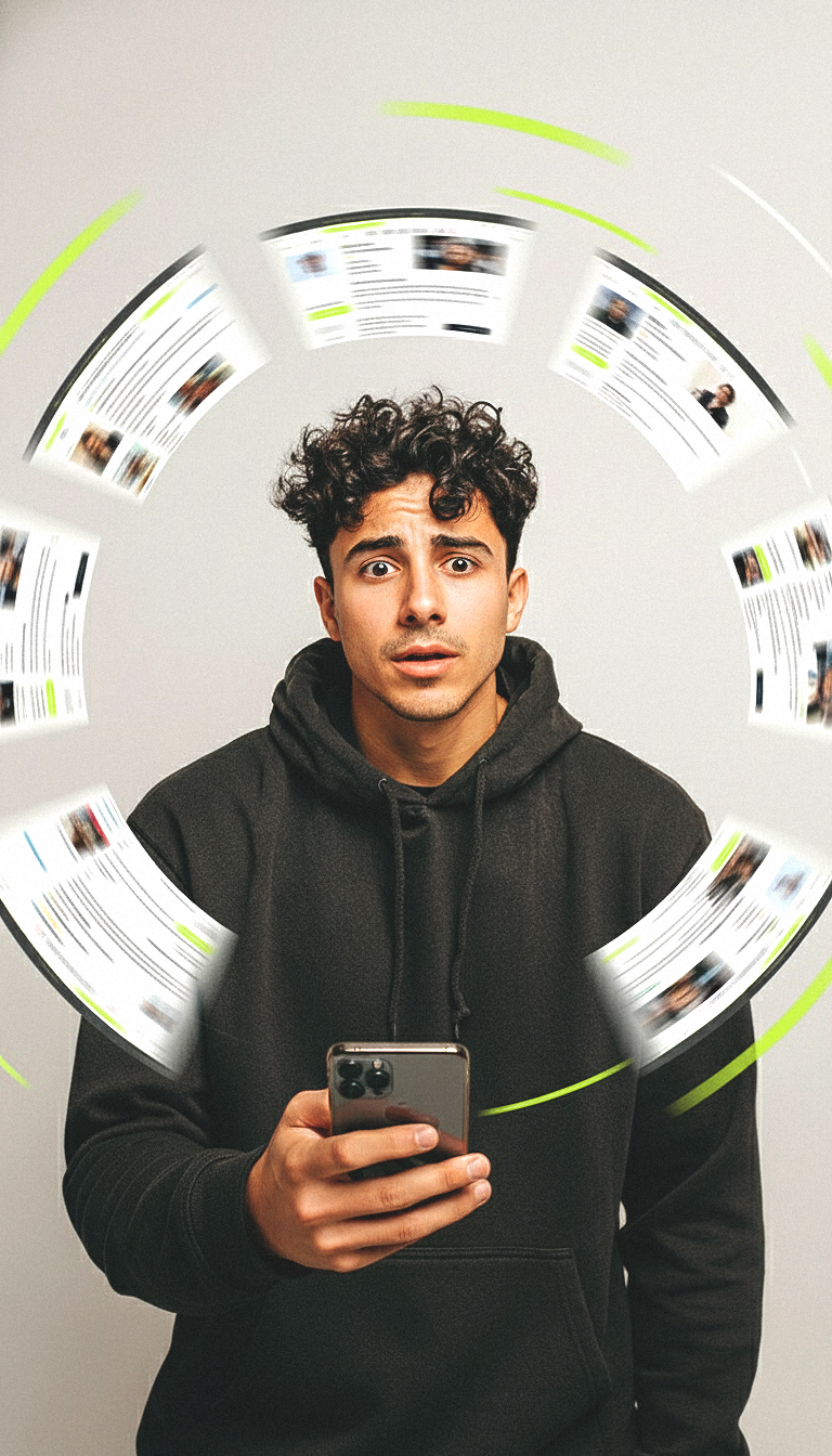 Profesional usando smartphone